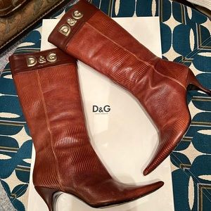 Dolce & Gabbana Brown Heeled Boots